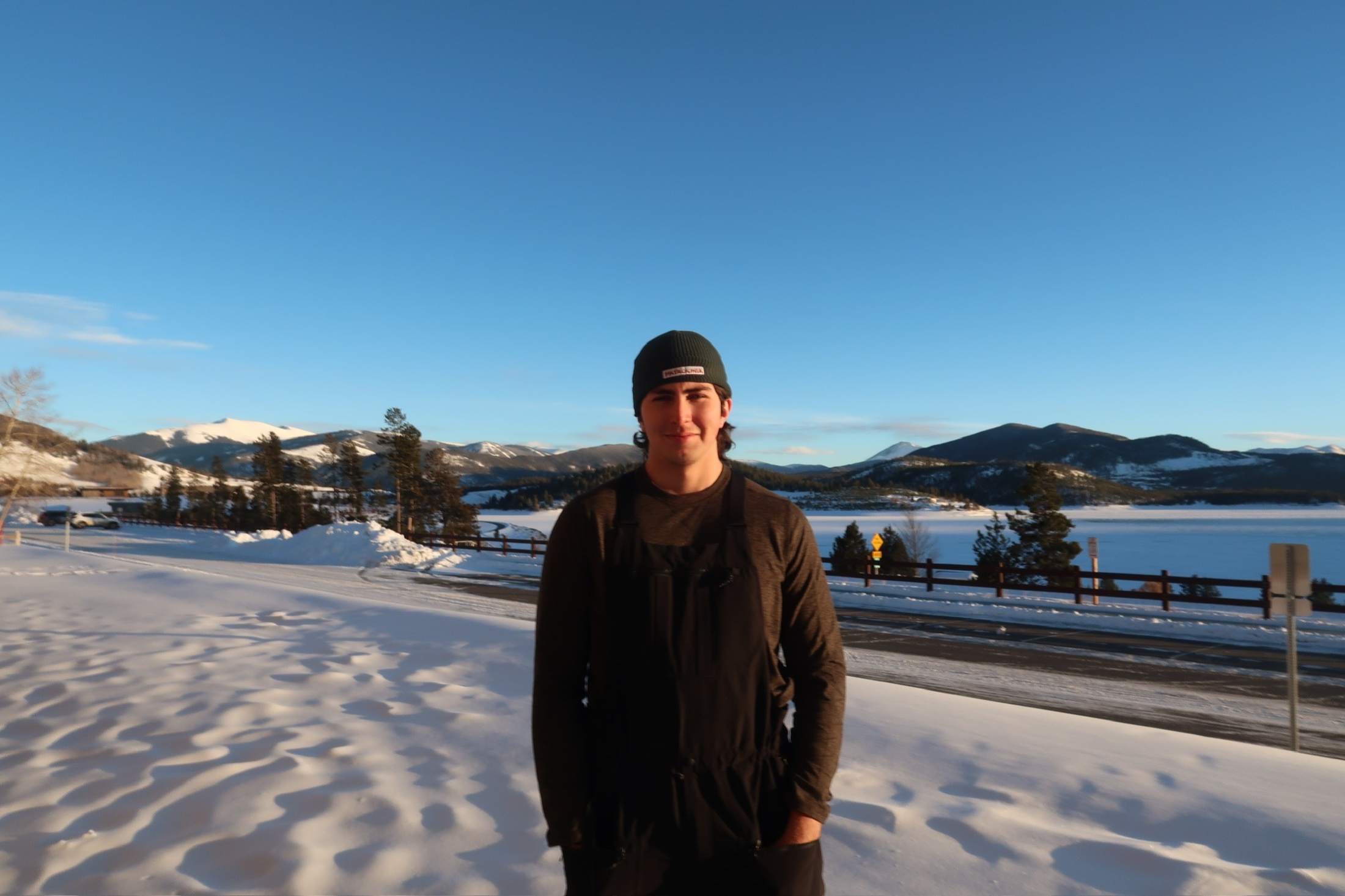 Diegato in the mountains at blue hour